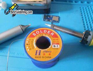the solder with a flux core